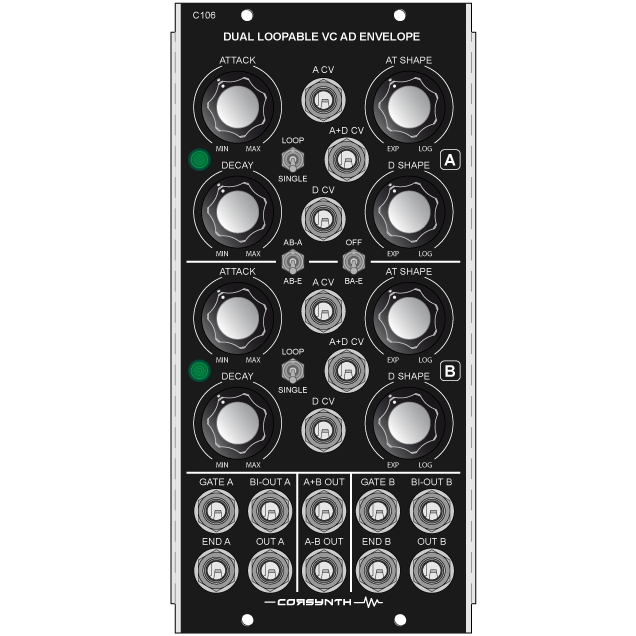 Corsynth - C106: Dual Loopable VC AD Envelope & More